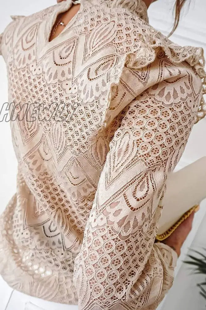 Hnewly - Fashion Sweet Solid Patchwork O Neck Tops(3 Colors) Tops/Long Sleeve Tops