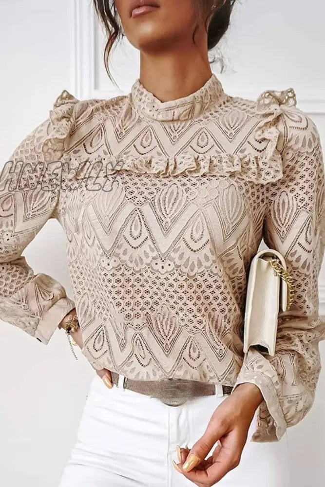 Hnewly - Fashion Sweet Solid Patchwork O Neck Tops(3 Colors) Pink / S Tops/Long Sleeve Tops