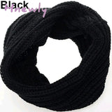 Hnewly Fashion Unisex Winter Warm Infinity Circle Cable Knit Cowl Neck Long Scarf Shawl