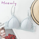 Hnewly Floral Lace Bras For Women Sexy Lingerie Beauty Back Deep V Bralette Wire Free Thin