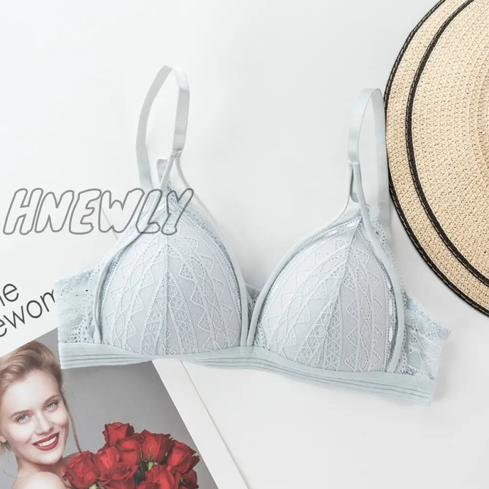 Hnewly Floral Lace Bras For Women Sexy Lingerie Beauty Back Deep V Bralette Wire Free Thin
