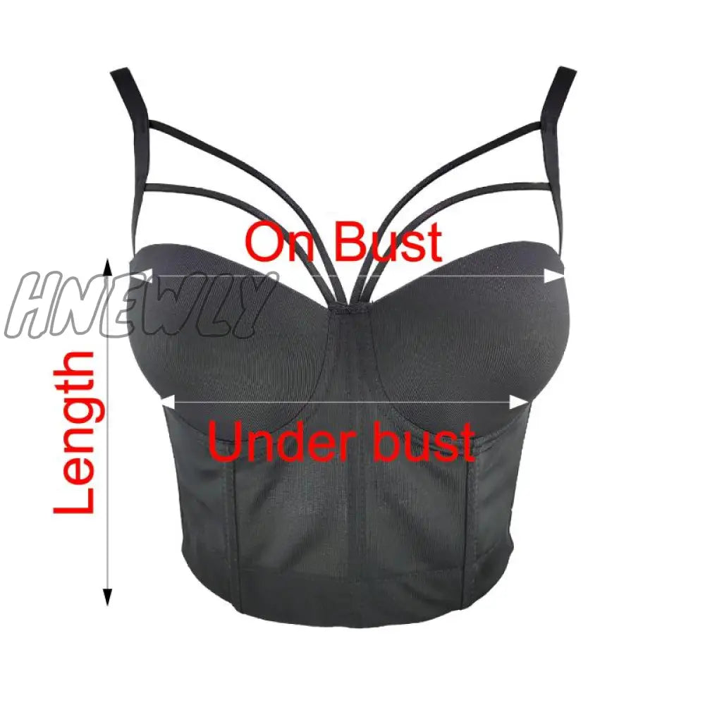 Hnewly Full Beads Female Corset Top Camis Nightclub Sexy Rhinestones Short Chest Binder Camisole
