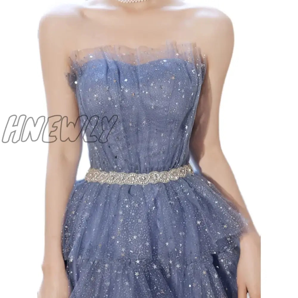Hnewly Girls Princess Glitter Skirts Evening Dress Super Immortal Bridesmaid Costume For Starlight