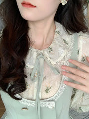 Hnewly Green Elegant Vintage Strap Dress Women Spring Lace Evening Party Midi Dresses Ladies Retro