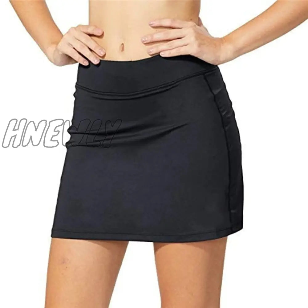 Hnewly Gym Women Running Shorts Skirt High Waist New Solid Color Fitness Sports Short Pencil Skirts