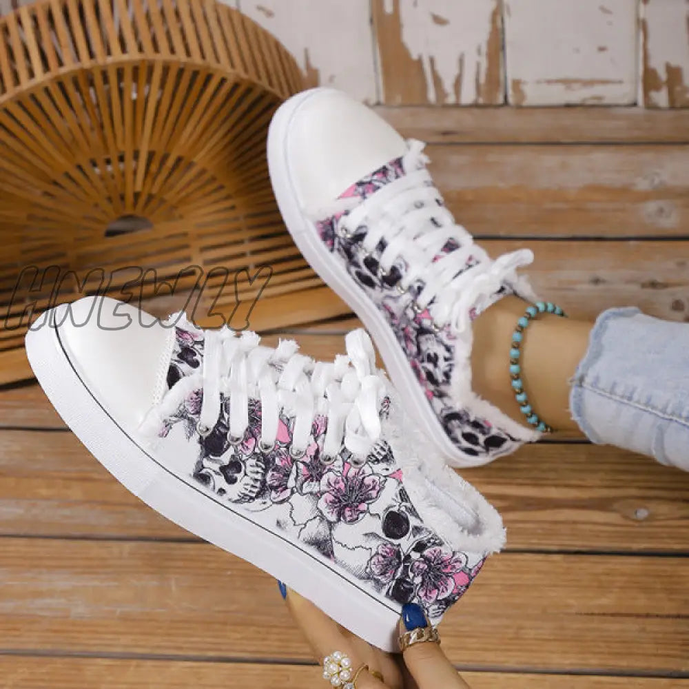 Hnewly - Halloween Yellow Casual Daily Patchwork Printing Round Comfortable Shoes Shoes Sneakers