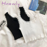 Hnewly Heliar Summer Tank Tops Women Sexy Lace Up Crop Tank Top For Women Basic Solid Crop Tops Square Neck Plain Crop Tops Summer