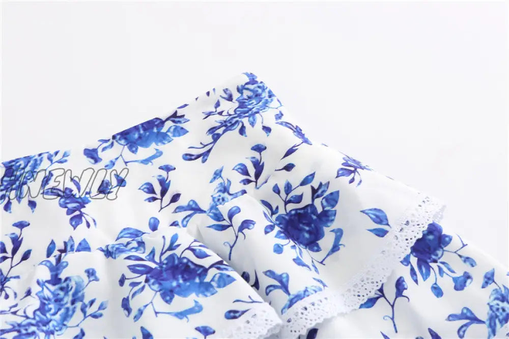 Hnewly High Quality Sunday Set Elastic Waistband Cropped Top With Ruffle Detail And Cute Mini