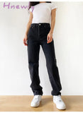 Hnewly High Waist Baggy Jeans Women Casual Straight Leg Loose Pants Mom Jean Fashion Comfy Wash