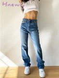 Hnewly High Waist Baggy Jeans Women Casual Straight Leg Loose Pants Mom Jean Fashion Comfy Wash