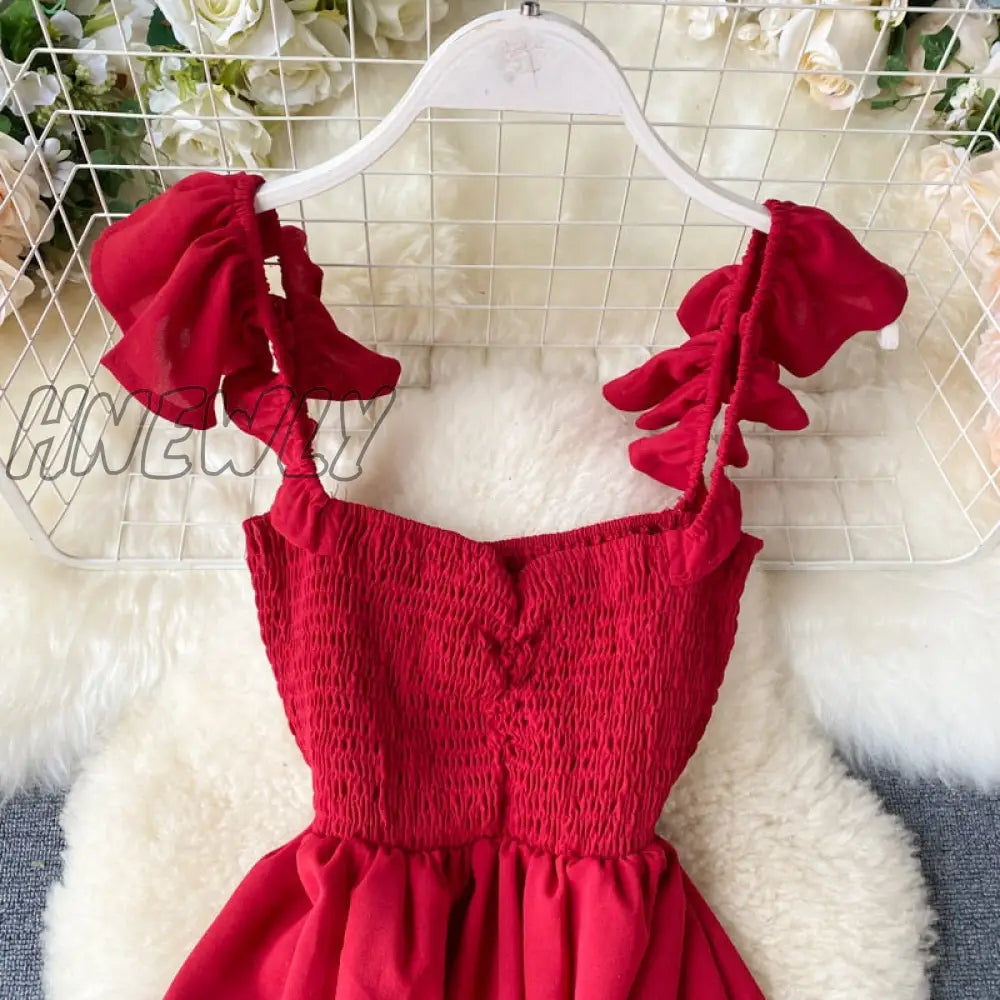 Hnewly High Waist Slash Neck Women Long Dress Elegant Big Swing A - Line Vestidos Verano Vintage