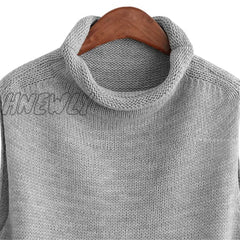 Hnewly Hot High Collar Sleeveless Loose Ladies Vest Knit Fashion Sweater Wholesale Brand Pullover