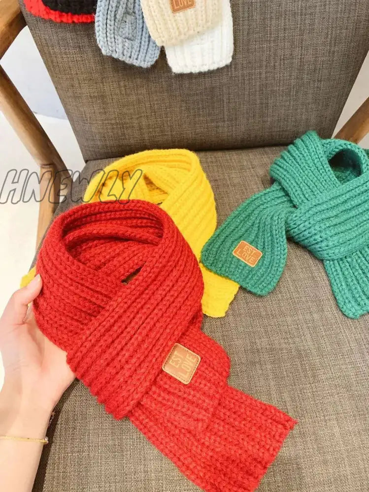 Hnewly Kids Scarf Boys Girls Baby Winter Warm Women Knit Shawl Children Neck Collar Keep