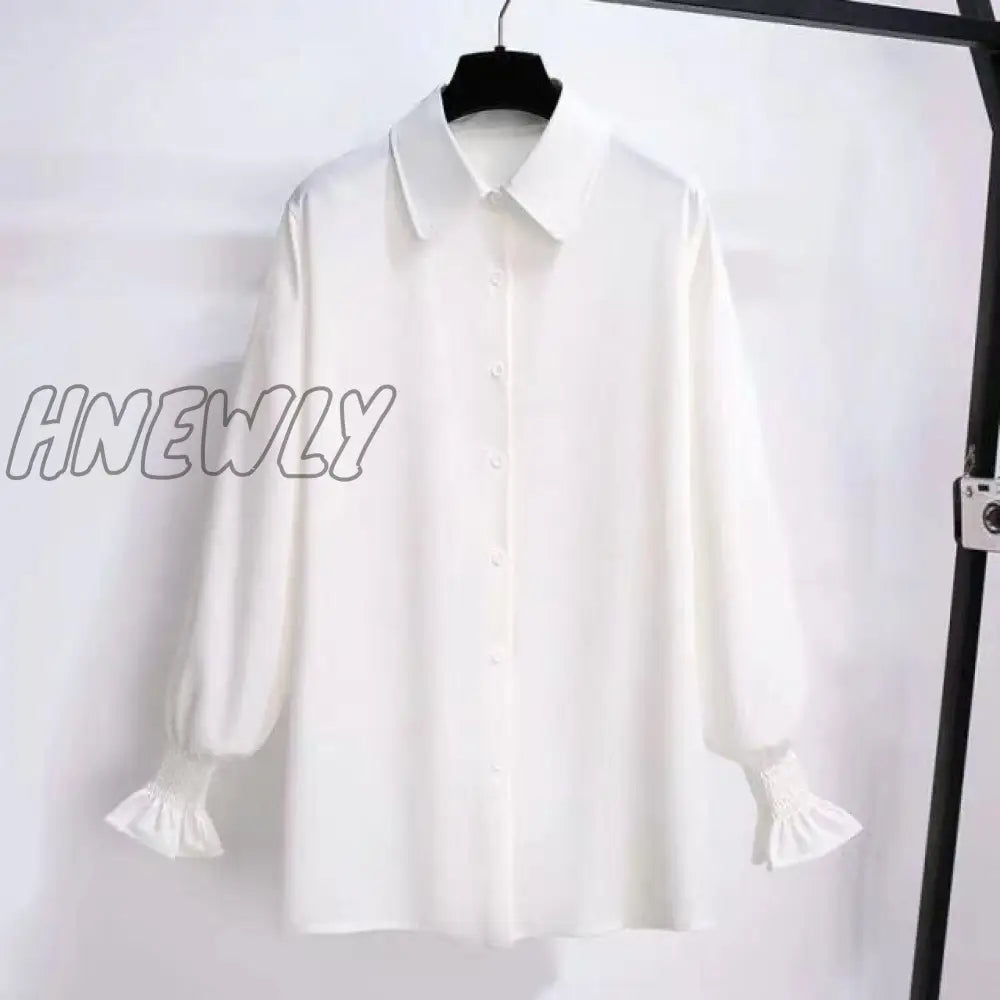 Hnewly Long Lantern Sleeve Shirt Women Knitted Vest 2 Two Piece Set Spring Autumn Womens Shirts