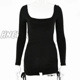 Hnewly Long Sleeve Skinny Playsuits Black New Women Summer Sexy Bodycon Rompers Ladies Overalls