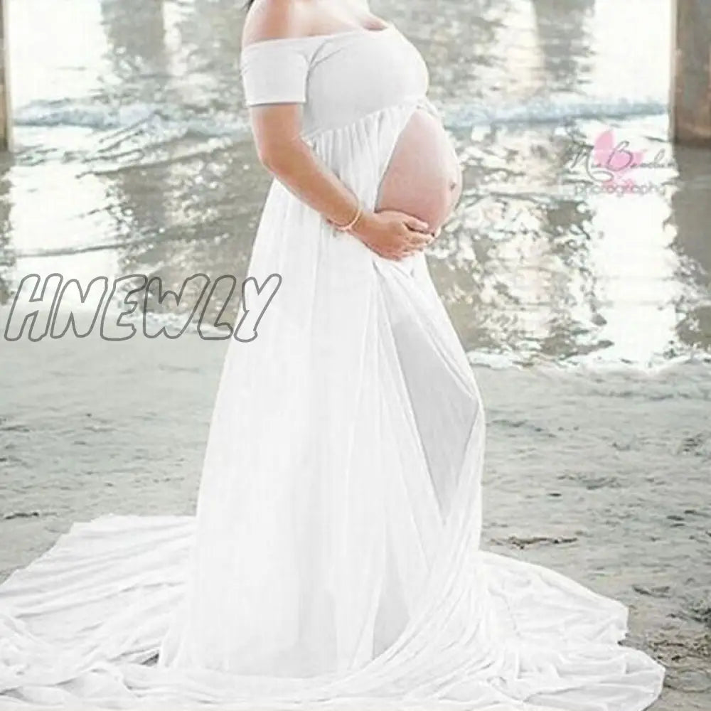 Hnewly Maternity Dresses For Photo Shoots Chiffon Pregnancy Dress Photography Props Maxi Gown
