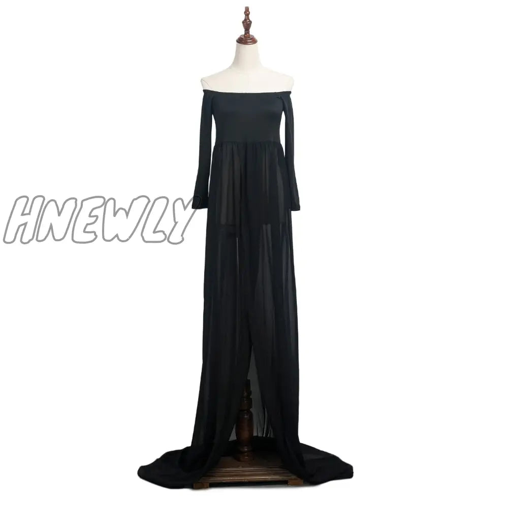 Hnewly Maternity Dresses For Photo Shoots Chiffon Pregnancy Dress Photography Props Maxi Gown