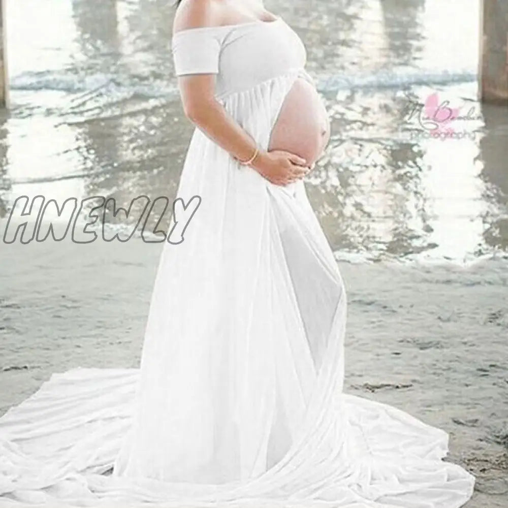 Hnewly Maternity Dresses For Photo Shoots Chiffon Pregnancy Dress Photography Props Maxi Gown