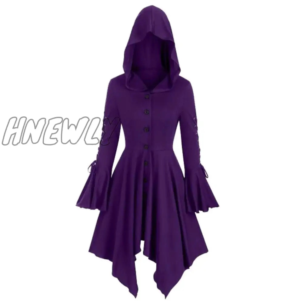 Hnewly Medieval Cosplay Gothic Halloween Costumes For Women Dress Witch Middle Ages Renaissance