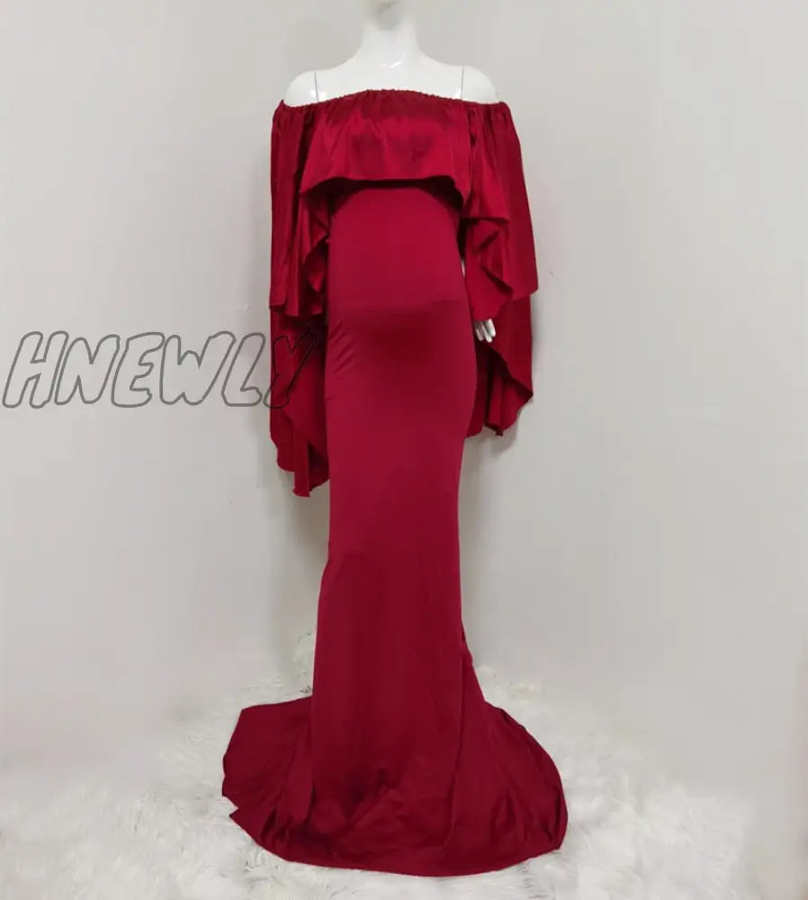 Hnewly Mermaid Maternity Dresses For Photo Shoot Pregnant Women Pregnancy Dress Photography Props