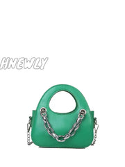 Hnewly - Minimalist Chain Decor Saddle Bag Women Satchels Women-Satchels