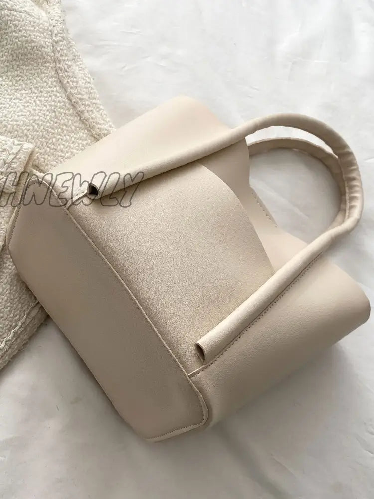 Hnewly - Minimalist Pocket Front Bucket Bag Women Satchels Women-Satchels