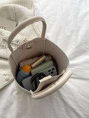 Hnewly - Minimalist Pocket Front Bucket Bag Women Satchels Women-Satchels