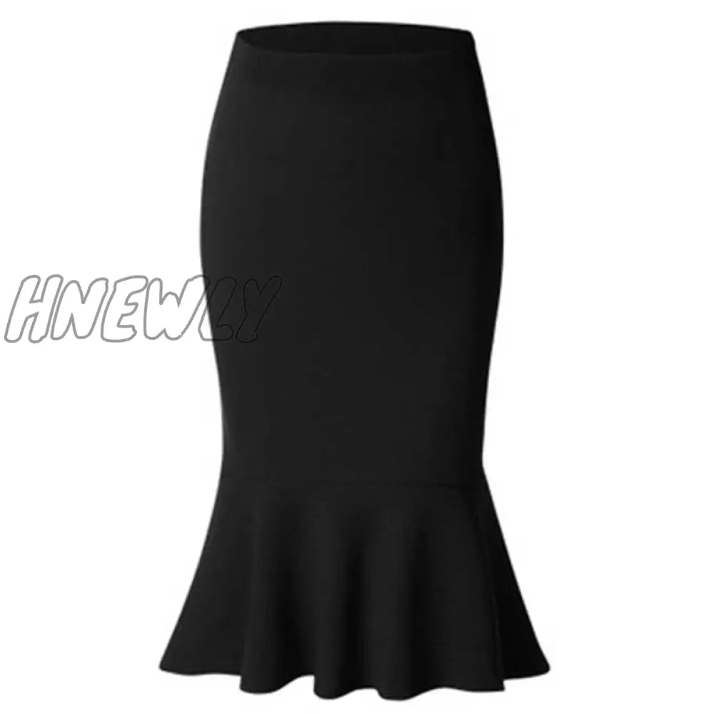 Hnewly New Hot Sale Fashion Women’s Spring Autumn Elastic High Waist Ruffles Skirts Woman Slim