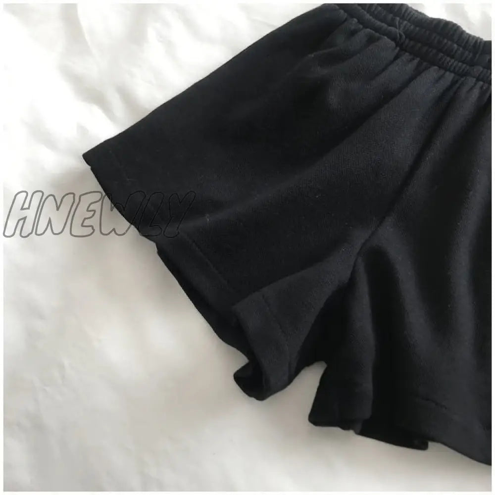 Hnewly New Summer Shorts Slim Fit Female Butterfly Outdoor Sports Elastic Waist Office Ladies