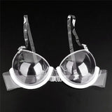 Hnewly New Transparent Bra Sexy Women 3/4 Cup Clear Push Up Bra Ultra-Thin Strap Invisible Bras