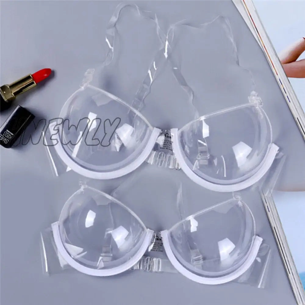 Hnewly New Transparent Bra Sexy Women 3/4 Cup Clear Push Up Bra Ultra-Thin Strap Invisible Bras