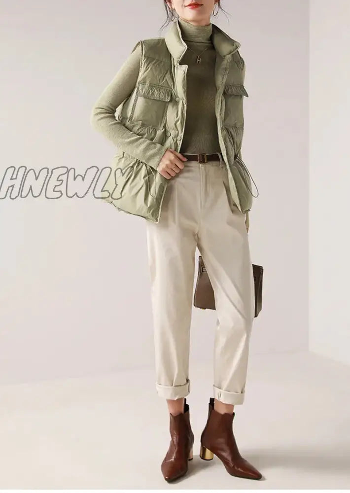 Hnewly New White Duck Down Vest Coat Sleeveless Light Women Bodywarm Windproof Lightweight Warm