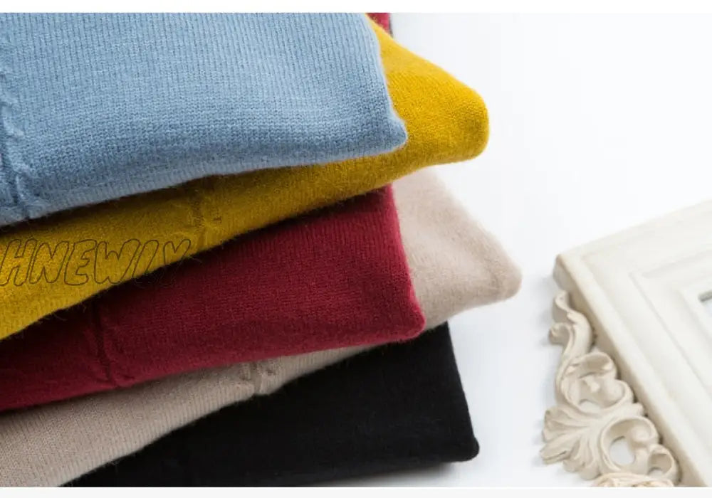 Hnewly New Winter Fall Sweater Knitted V-Neck Casual Pullover Women Long Sleeve Female Clothes