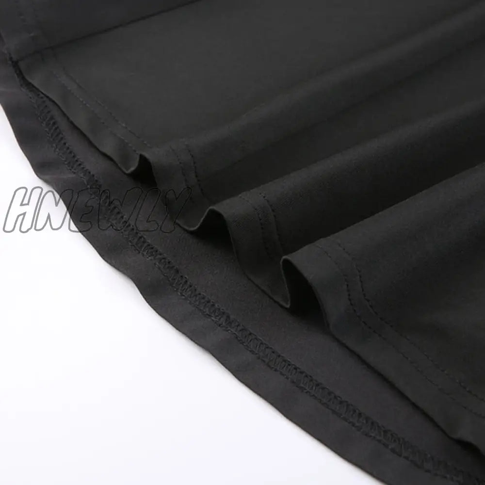 Hnewly New Women High Waist Black Mini Tennis Skirt With Shorts Harajuku A - Line Slim Skort