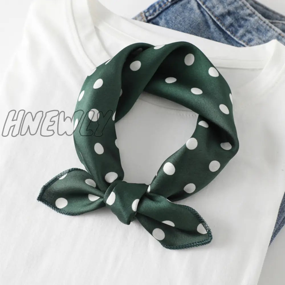Hnewly New Women Silk Scarf Square Headband Foulard Lady Shawls Wraps Print Office Small Neck