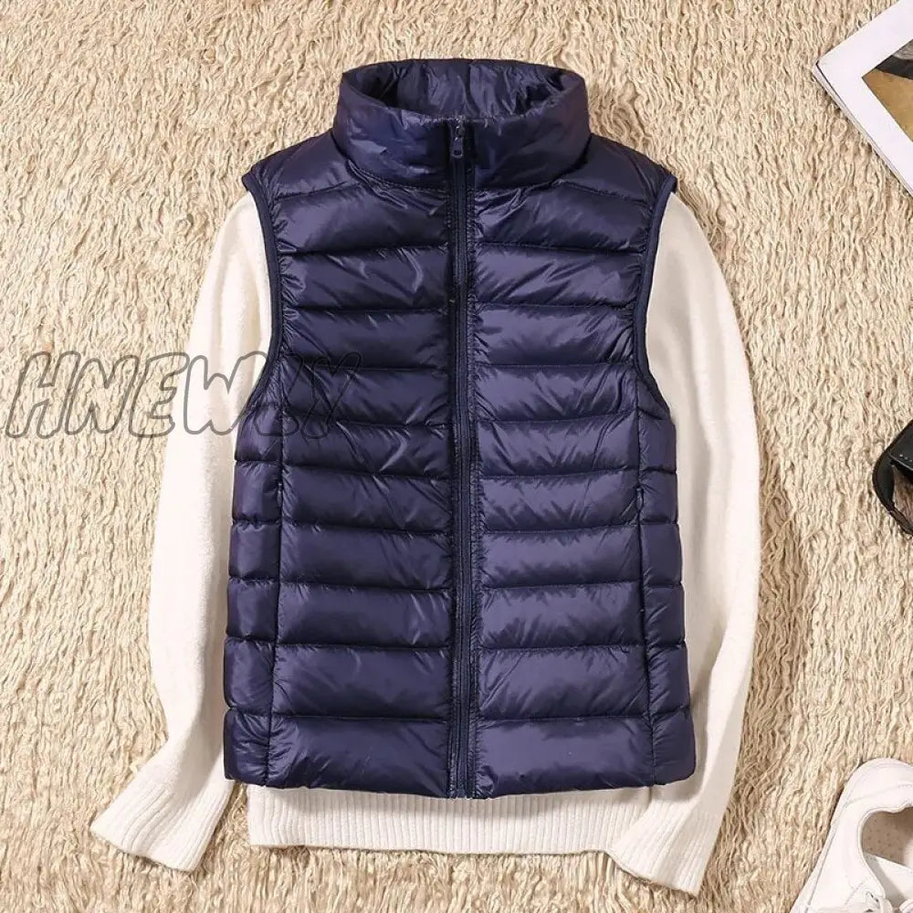 Hnewly New Women Sleeveless Women’s Ultra Light Down Vests Slim Jacket Girl Gilet Plus