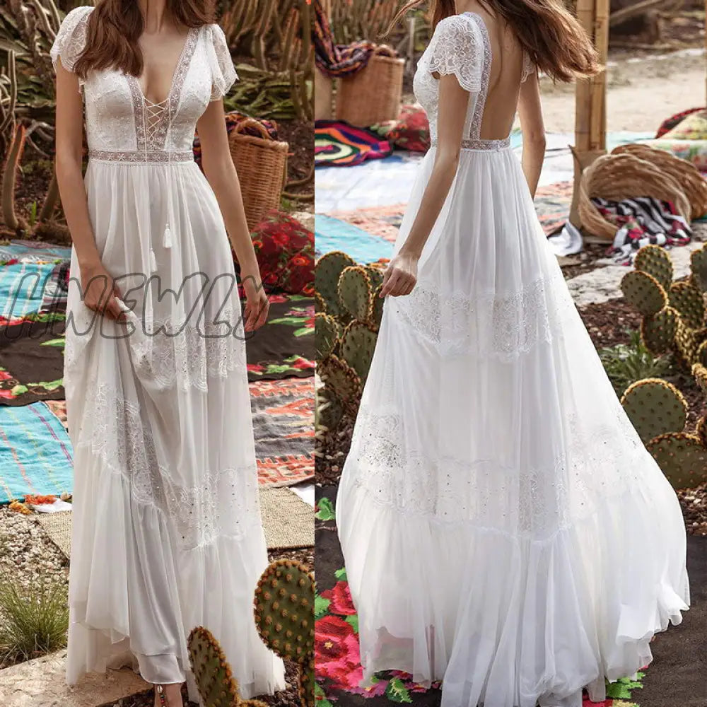 Hnewly New Year Chrismas White Dresses For Female Clothes Summer Sexy Backless Women Dress Party