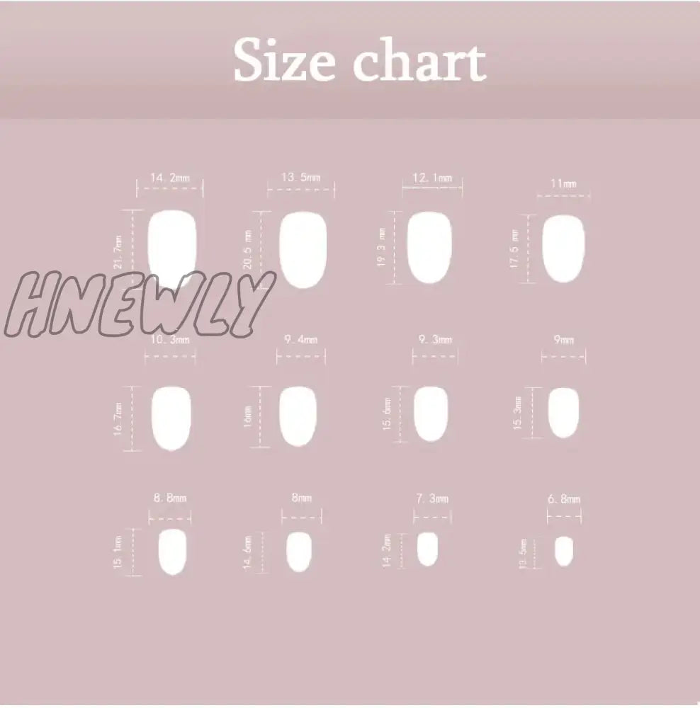 Hnewly Nude Pink Wearable Nail Tip Art Glitter Powder Pearl Rhinestones Fake Full Finished False
