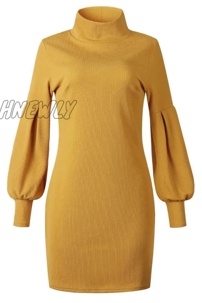 Hnewly - O Neck Autumn Sexy Dress(3 Colors) Dress