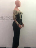 Hnewly Off Shoulder Sexy Lace Jumpsuit Summer Fashion Clothing Wide Leg Long Sleeve Elegant Bodycon