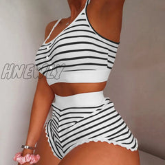 Hnewly Pajamas For Women Women’s 2 Pieces Kawaii Strawberry Print Frill Hem Cami Pajama Set