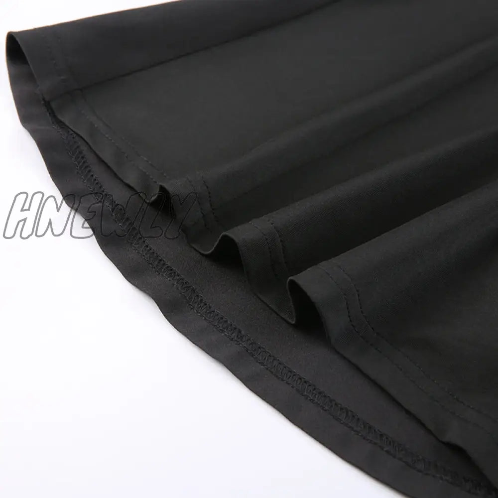 Hnewly Pastel Goth High Waist Micro Skirt Punk Style E-Girl Aesthetics Patchwork A-Line Black