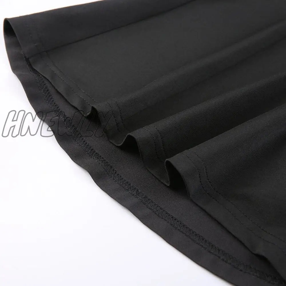 Hnewly Pastel Goth High Waist Micro Skirt Punk Style E-Girl Aesthetics Patchwork A-Line Black