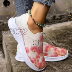 Hnewly - Pink Casual Sportswear Daily Patchwork Tie-Dye Round Mesh Breathable Comfortable Out Door
