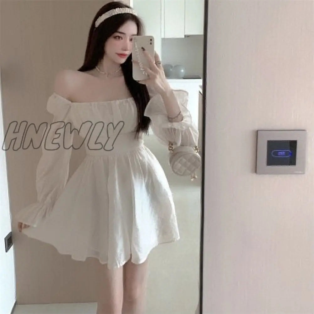 Hnewly Pink Sweet Elegant Princess Dress Women Casual Korean Slim Long hnewly Hnewly Pink Sweet Elegant Princess Dress Women Casual Korean Slim Long hnewly