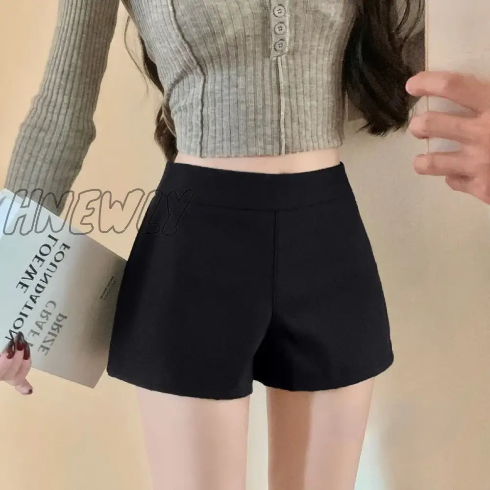 Hnewly Pleated Skirt With Shorts Women Preppy Style High Waist A-Line Lace-Up Removable Cute Tennis