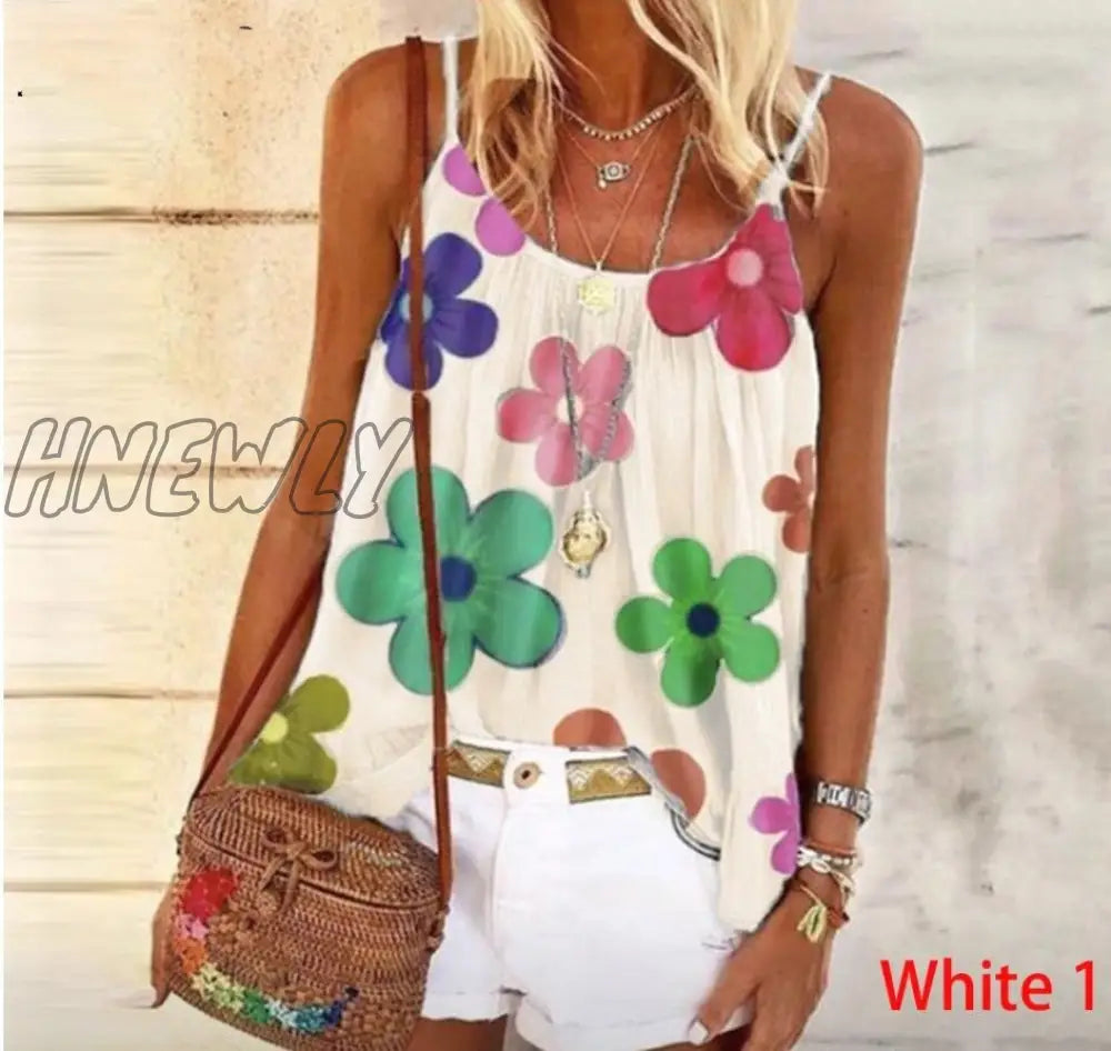 Hnewly Plus Size 5Xl Blouse Women Tank Top New Leisure Casual Shirt Ladies Summer Shirt Sleeveless
