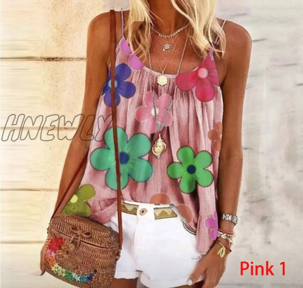 Hnewly Plus Size 5Xl Blouse Women Tank Top New Leisure Casual Shirt Ladies Summer Shirt Sleeveless