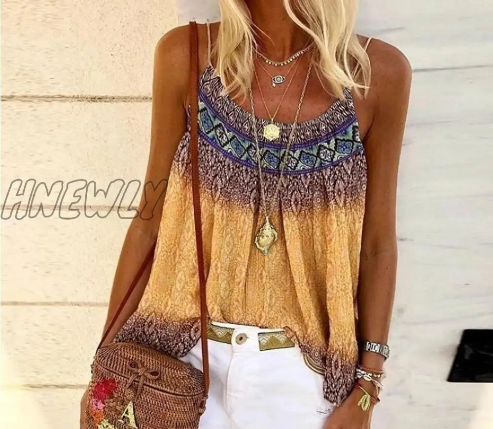 Hnewly Plus Size 5Xl Blouse Women Tank Top New Leisure Casual Shirt Ladies Summer Shirt Sleeveless