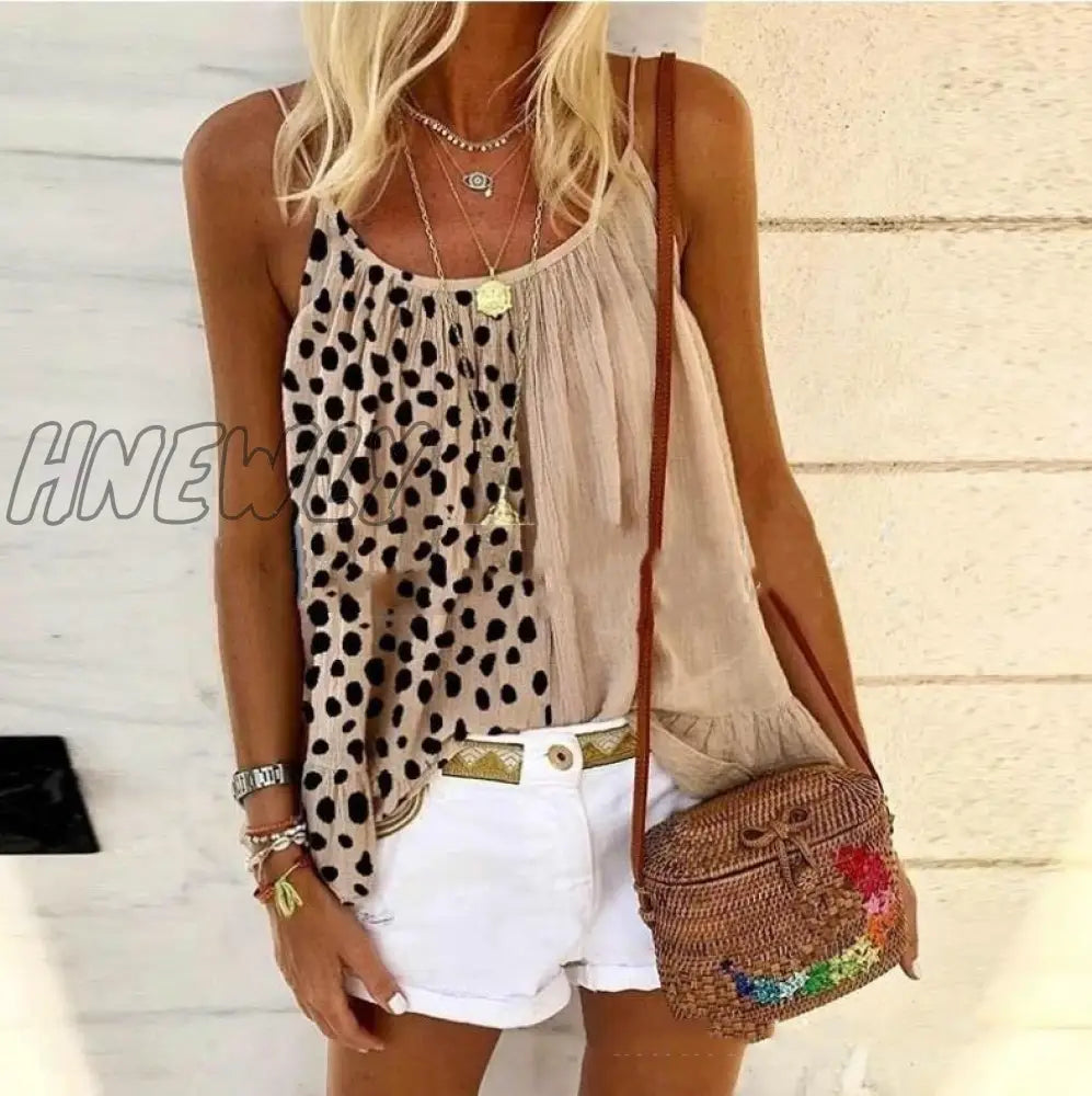 Hnewly Plus Size 5Xl Blouse Women Tank Top New Leisure Casual Shirt Ladies Summer Shirt Sleeveless